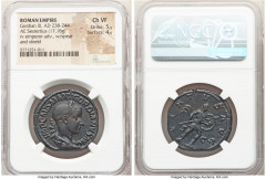 Ancients Roman Imperial Gordian III (AD 238-244). AE sestertius (30mm, 17.18 gm, 1h). NGC Choice VF 5/5 - 4/5. Rome, July AD 238-July AD 239. IMP CAES M ANT GORDIANVS AVG, laureate, draped, and cuiras