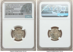 France 3-Piece Lot of Certified Assorted Deniers NGC, 1) Priory of Souvigny Denier ND (1150-1200) - Authentic (VF). 0.96gm 2) Abbey of Saint-Martial Denier ND (1100-1245) - Authentic (Good VF). 0.76gm