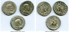 Ancients Ancient Lots ANCIENT LOTS. Roman Provincial. AD 3rd century. Lot of three (3) BI tetradrachms. XF-AU, Silvering. Includes: BI tetradrachm (3), various rulers. Total three (3) coins in lot. SO
