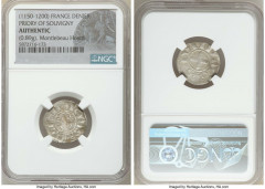 France 3-Piece Lot of Certified Assorted Deniers Authentic NGC, 1) Priory of Souvigny. Anonymous Denier ND (1150-1200), 0.89gm 2) Abbey of Saint-Martial. Anonymous Denier ND (1100-1245), 0.79gm 3) Deo
