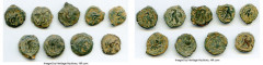 Ancients Ancient Lots ANCIENT LOTS. Greek. Ptolemaic Egypt. 2nd-1st centuries BC. Lot of nine (9) AE chalkons. Fine Includes: Ten fractional AEs of various rulers and types. Total nine (9) coins. SOLD