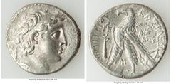 Ancients Greek SELEUCID KINGDOM. Demetrius II Nicator (second reign, 129-125 BC). AR tetradrachm (28mm, 13.62 gm, 12h). Choice VF, crystalized, marks, brushed. Tyre, dated Seleucid Era 184 (129/8 BC).