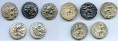 Ancients Ancient Lots ANCIENT LOTS. Greek. Macedonian Kingdom. Ca. 4th-3rd centuries BC. Lot of five (5) AR tetradrachms. Fine-VF. Includes: (5) Mixed rulers, Zeus seated reverse. Lot of five (5) coin