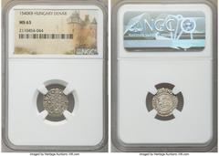 Hungary Ferdinand I 10-Piece Lot of Certified Assorted Denars NGC, 1) Denar 1540-KB - MS63 2) Denar 1545-KB - MS62 3) Denar 1546-KB - MS62 4) Denar 1548-KB - MS63 5) Denar 1549-KB - MS63 6) Denar 1550