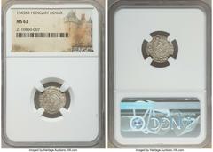 Hungary Ferdinand I 10-Piece Lot of Certified Denars NGC, 1) Denar 1545-KB - MS62 2) Denar 1546-KB - MS63 3) Denar 1547-KB - MS64 4) Denar 1548-KB - MS61 5) Denar 1549-KB - MS63 6) Denar 1549-KB - MS6