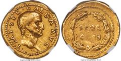 Ancients Roman Imperial Galba (AD 68-69). AV aureus (19mm, 7.22 gm, 6h). NGC Choice VF 4/5 - 4/5, Fine Style. Rome, July AD 68-January AD 69. IMP•SER•GALBA•AVG, bare head of Galba right / S P Q R / OB