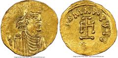 Ancients Byzantine Constans II Pogonatus (AD 641-668). AV tremissis (17mm, 1.42 gm, 6h). NGC MS 3/5 - 4/5, clipped. Constantinople. d N CONSTAN-TINЧS PP A, pearl-diademed, draped and cuirassed bust of