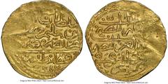 Islamic Dynasties Ottoman Empire Ottoman Empire. Murad III (AH 982-1003 / AD 1574-1595) gold Sultani AH 982 (1574) UNC Details (Reverse Damage) NGC, Constantinople mint (in Turkey), A-1332.1. 3.42gm. 