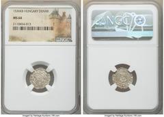Hungary Ferdinand I 10-Piece Lot of Certified Assorterd Denars NGC, 1) Denar 1536-KB - MS64 2) Denar 1544-KB - MS62 3) Denar 1546-KB - MS63 4) Denar 1546-KB - AU58 5) Denar 1546-KB - MS62 6) Denar 155