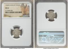 Hungary Ferdinand I 10-Piece Lot of Certified Denars NGC, 1) Denar 1546-KB - MS62 2) Denar 1547-KB - MS63 3) Denar 1549-KB - MS64 4) Denar 1550-KB - MS61 5) Denar 1551-KB - AU58 6) Denar 1551-KB - MS6