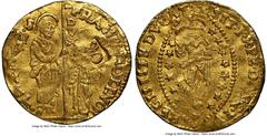 Islamic Dynasties Ottoman Empire Ottoman Empire. temp. Mehmed IV to Suleyman II gold Counterstamped Altin (Zecchino) ND (from AH 1099 / AD 1687) AU Details (Private Countermark) NGC, Wilski Sah 01, IC