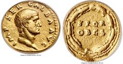 Ancients Roman Imperial Galba (AD 68-69). AV aureus (20mm, 7.34 gm, 9h). ANACS VF 35, repaired. Rome, July AD 68-January AD 69. IMP SER GALBA AVG, bare head of Galba right / S P Q R / OB C S, legend w