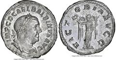 Ancients Roman Imperial Balbinus (April-July AD 238). AR denarius (19mm, 2.87 gm, 11h). NGC AU 5/5 - 4/5. Rome. IMP C D CAEL BALBINVS AVG, laureate, draped, and cuirassed bust of Balbinus right, seen 