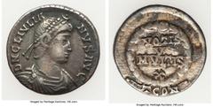 Ancients Roman Imperial Julian II, as Augustus (AD 360-363). AR siliqua (17mm, 2.61 gm, 11h). Fine. Arles, 3rd officina, AD 360-361. D N CL IVLIA-NVS AVG, pearl-diademed, draped and cuirassed beardles