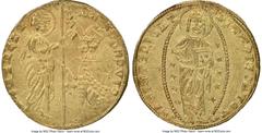 Crusader States Chios. Anonymous gold Imitative Zecchino ND (1343-1354) AU Details (Cleaned) NGC, Fr-1221. Imitation of a gold Ducat of Venetian Doge Andrea Dandolo. HID05401242017 © 2020 Heritage Auc