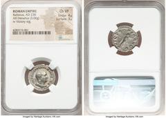 Ancients Roman Imperial Balbinus (April-July AD 238). AR denarius (20mm, 3.06 gm, 7h). NGC Choice VF 4/5 - 3/5. Rome. IMP C D CAEL BALBINVS AVG, laureate, draped, and cuirassed bust of Balbinus right,