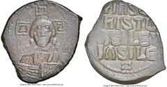 Ancients Byzantine Anonymous. Class A3. Time of Basil II and Constantine VIII (AD 1020-1028). AE follis (28mm, 6h). NGC Choice VF. Constantinople. +EMMA-NOVHΛ, bust of Christ facing, wearing nimbus cr