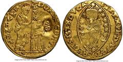 Islamic Dynasties Ottoman Empire Ottoman Empire. temp. Mehmed IV to Suleyman II gold Counterstamped Altin (Zecchino) ND (from AH 1099 / AD 1687) XF45 NGC, Wilski Sah 01, ICV-3223. Counterstamped Sahih
