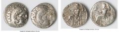 Ancients Ancient Lots ANCIENT LOTS. Greek. Macedonian Kingdom. Ca. 4th-3rd centuries. Lot of two (2) AR tetradrachms. Fine-VF. Includes: Two (2) Macedonian tetradrachms from various rulers and mints. 