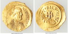 Ancients Byzantine Constantine IV Pogonatus (AD 668-685). AV tremissis (18mm, 1.48 gm, 6h). Choice VF, wavy flan. Constantinople. d N CONSTAN-TINЧS PP AV, pearl-diademed, draped and cuirassed bust of 