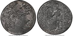 Ancients Greek SELEUCID KINGDOM. Philip I Philadelphus (ca. 95/4-76/5 BC). Aulus Gabinius, as Proconsul (57-55 BC). AR tetradrachm (26mm, 14.21 gm, 12h). NGC Choice VF 5/5 - 2/5. Posthumous issue of A