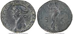 Ancients Roman Imperial Claudius I (AD 41-54). AE as (26mm, 11.45 gm, 6h). NGC Choice VF 5/5 - 2/5, smoothing. Rome, ca. AD 41-50. TI CLAVDIVS CAESAR AVG P M TR P IMP, bare head of Claudius I left / M
