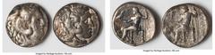 Ancients Ancient Lots ANCIENT LOTS. Greek. Macedonian Kingdom. Ca. 4th-3rd centuries. Lot of two (2) AR tetradrachms. Fine. Includes: Two Macedonian tetradrachms, various types. Total of two(2) coins 