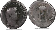 Ancients Roman Imperial Vitellius (late April-20 December AD 69). AR denarius (18mm, 7h). NGC VG. Rome, late April-December AD 69. A VITELLIVS GERM IMP AVG TR P, laureate head of Vitellius right / XV 