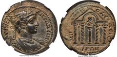 Ancients Roman Provincial CILICIA. Isaura. Caracalla (AD 198-217). AE (27mm 8.27 gm, 7h). NGC MS S 5/5 - 4/5, Fine Style. AD 205-209. AY•K•M•AY-ANTΩNЄINOC, laureate and cuirassed bust of youthful Cara