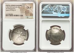 Ancients Ancient Lots ANCIENT LOTS. Celtic. Lower Danube. Ca. 3rd-2nd centuries BC. NGC VG-Choice Fine. Includes: Two AR tetradrachms, different tribes and types. Total of two (2) coins in lot. SOLD A