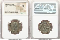 Ancients Roman Provincial PHRYGIA. Lysias. Gordian III (AD 238-244). AE (27mm, 12h). NGC XF. ΑΥΤ Κ Μ ΑΝ-ΓΟΡΔΙΑΝΟϹ, laureate, draped, and cuirassed bust of Gordian II right, seen from front / Λ-ΥϹ-ΙΑΔƐ
