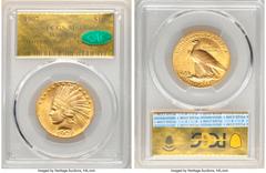 Indian Eagles 1907 $10 Wire Rim MS66 PCGS. CAC. Ex: Harry W. Bass, Jr. Collection. The Wire Rim 1907 Indian eagle represents the first mass-produced coin-form representation of Saint-Gaudens' gold ten