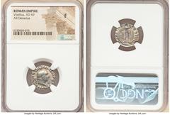 Ancients Roman Imperial Vitellius (late April-20 December AD 69). AR denarius (18mm, 6h). NGC Fine. Rome. A VITELLIVS GERM IMP AVG TR P, laureate head of Vitellius right / LIBERTAS-RESTITVTA, Libertas