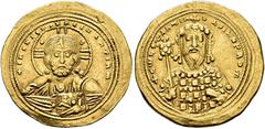 BYZANTINE COINS BYZANTINE EMPIRE.   CONSTANTINUS VIII, AD 1025-1028. Histamenon Nomisma, Constantinople. AV 4.38 g. +IhS XIS ReX ReG - NANTIynm Facing bust of Christ with cross nimbus, wearing pallium