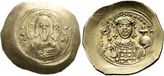 BYZANTINE COINS BYZANTINE EMPIRE.   MICHAEL VII DUCAS, AD 1071-1078. Histamenon, gold, Constantinople. AV 4.44 g. Nimbate bust of Christ facing, wearing pallium and colobium, raising his r. hand in be