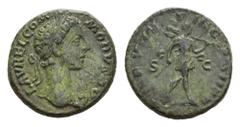 ROMAN COINS COINS OF THE ROMAN EMPIRE Commodus, 177-192 AD. As 179-180, Rome. L AVREL COMMODVS AVG. Laureate head right // TR P V IMP III COS II P P S C. Commodus advancing right, holding spear and tr