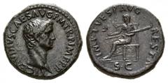 COINS OF THE ROMAN EMPIRE diverse Titus, 79-81 for Claudius. Dupondius 80-81, Rome. 16.19 g. TI CLAVDIVS CAESAR AVG P M TR P IMP P P. Bare head right // IMP T VESP AVG RESTA (sic). Ceres seated left, 