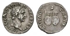 COINS OF THE ROMAN EMPIRE diverse Trajan, 98-117. Drachm Struck by the Lycian league. 3.39 g. Laureate head right // Two lyres with owl above. BMC Lycia 10; SNG Cop. 45. Good very fine with nice tonin