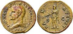 ROMAN COINS THE CIVIL WARS. THE GALBA COLLECTION. GALBA, AD 68-69. Dupondius, August - September 68. AE 13.71 g. SER GALBA SVLPIC - GALBA CAES AVG - TR P Laureate, draped bust l. Rev. PA-X - AVGVST / 