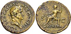 ROMAN COINS THE CIVIL WARS. THE GALBA COLLECTION. GALBA, AD 68-69. Sestertius, september 68. AE 26.81 g. IMP SER GALBA C - AES AVG TR P Laureate, draped bust r. Rev. Livia, wearing long dress, seated 