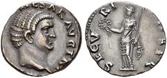 ROMAN COINS COINS OF THE ROMAN EMPIRE. Otho, AD 69. Denarius. AR 3.55 g. Bare head r. Rev. SECV-RI - TAS PR Securitas, wearing long dress, standing l., holding long scepter in her l. hand, wreath in h