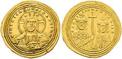 COLLECTION OF BYZANTINE COINS Basilius II Bulgaroktonos, 976-1025. With his brother Constantinus VIII. Histamenon Nomisma, 1005-1025. AV 4.42 g. +IhS XIS RªX RªGNANTIhw Nimbate, facing bust of Christ,