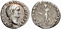 COINS OF THE ROMAN EMPIRE Otho, 69 No: 29 Schätzpreis/Estimate CHF 500.- d=19 mm Otho, 69. AR-Denar 69, Rome. Head right // Pax standing left with branch and Caduceus. BMC -; Coh. -; RIC² -. 3.43 g. S