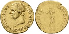 ROMAN COINS COINS OF THE ROMAN EMPIRE. VITELLIUS, AD 69. Aureus. AV 7.17 g. A VITELLIVS - IMP GERMANICVS Laureate head l., small globe at point of bust. Rev. LIBERTAS - RESTITVTA Libertas, wearing lon