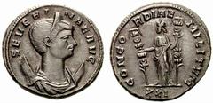 ROMAN COINS COINS OF THE ROMAN EMPIRE Severina, wife of Aurelianus, 270-275 AD Antoninianus (Bronze) 270-275 AD, Siscia. Diademed and draped bust right, on crescent / / Concordia standing left, holdin