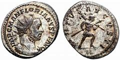 ROMAN COINS COINS OF THE ROMAN EMPIRE Florianus, 276 AD Antoninianus (Silver) 276 AD, Lugdunum. Radiate, draped and cuirassed bust right / / Mars walking right, holding spear and trophy. Coh. 104; RIC