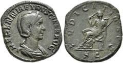 ROMAN COINS COINS OF THE ROMAN EMPIRE.   HERENNIA ETRUSCILLA, wife of Traianus Decius, AD 249-253. Sestertius, undated. AE 17.19 g. HERENNIA ETRVSCILLA AVG Draped and diademed bust r. Rev. PVDICITIA A