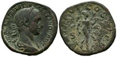 Imperio Romano ALEJANDRO SEVERO. Sestercio. (Ae. 19,27g/31mm). 227 d.C. Roma. (RIC 456). Anv: Busto laureado y drapeado de Alejandro Severo, alrededor leyenda: IMP CAES M AVR SEV ALEXANDER AVG. Rev: M