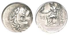 Grecia Antigua REYES DE MACEDONIA, Alejandro III el Grande. Dracma. 336-325 a.C. Lampsakos. (Price 1406). Anv: Cabeza de Hércules con piel de león a derecha. Rev: Zeus sentado a izquierda portando águ