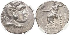 Grecia Antigua REYES DE MACEDONIA, Filipo III Arrhidaeus. Tetradracma. (Ar. 17,16g/25mm)*. 323-317 a.C. Babilonia. (Price P194). Anv: Cabeza de Heracles con piel de león a derecha. Rev: Zeus sentado a